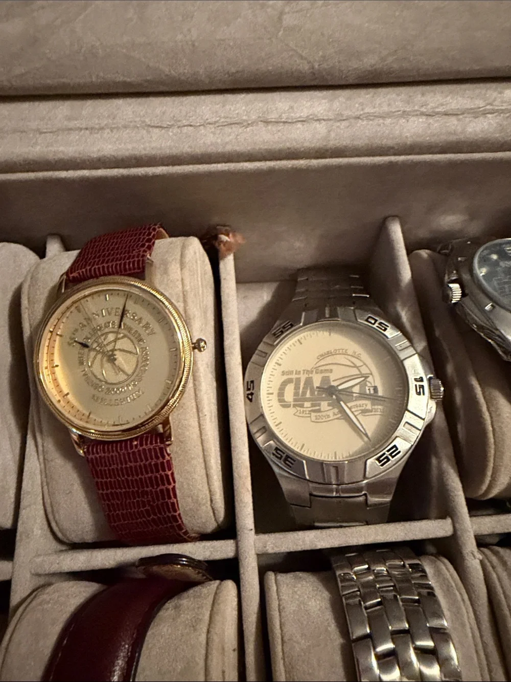 CIAA Men's Watch Collection Organizer - Gold, Silver, Brown, Black $25.00 each